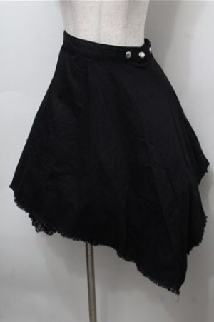 画像: SEXY DYNAMITE LONDON / カットオフラップスカート F ブラック S-25-09-06-052-PU-SK-OW-ZS