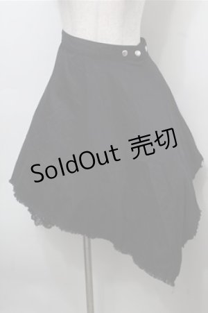 画像: SEXY DYNAMITE LONDON / カットオフラップスカート F ブラック S-25-09-06-052-PU-SK-OW-ZS