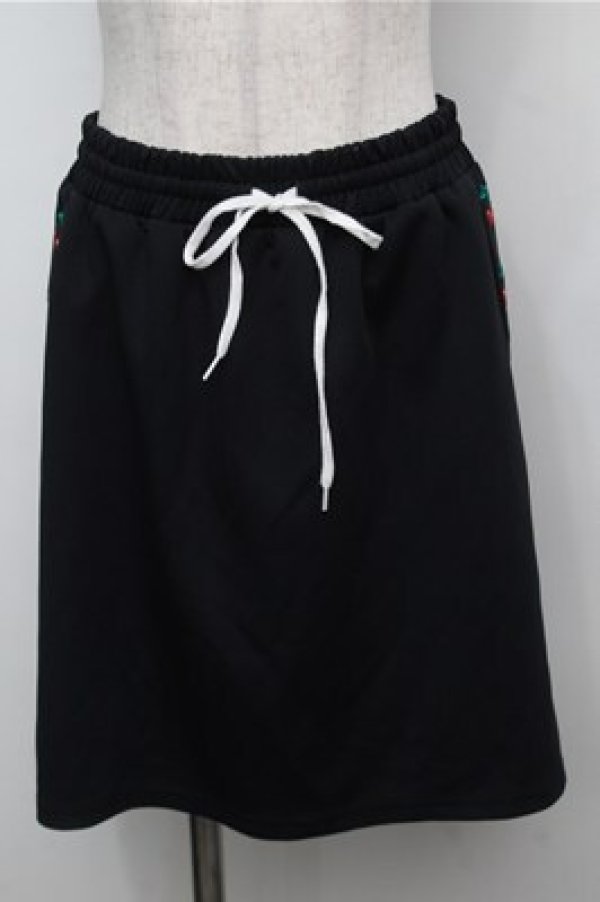 画像1: Candy Stripper / チェリーテープスカート  黒 S-25-09-06-058-PU-SK-AS-ZT366 (1)