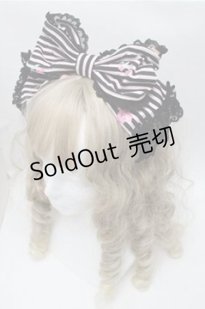 画像: Angelic Pretty / ティアラローズカチューシャ  黒ｘピンク S-25-09-06-010-AP-AC-HR-ZS