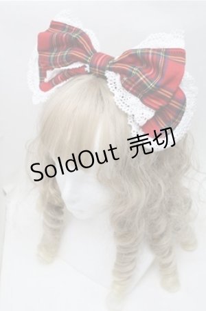画像: BABY,THE STARS SHINE BRIGHT / タータンチェック柄カチューシャ  赤 S-25-09-06-011-BA-AC-HR-ZS