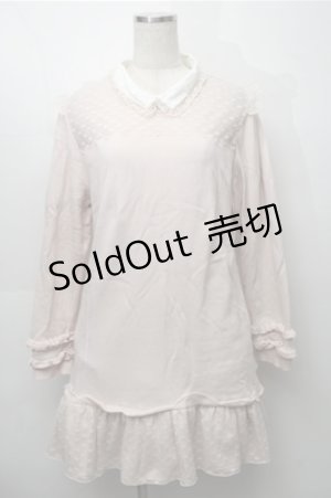 画像: LIZ LISA / ハートAライン裏毛ワンピース  ピンク S-25-09-06-035-LO-OP-HR-ZS