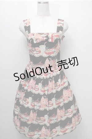 画像: Emily Temple cute / パフェプリントノースリーブワンピース  黒 S-25-09-07-053-ET-OP-AS-ZS