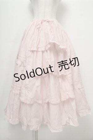 画像: Chalmiere / クラシックコットンスカート  ピンク S-25-09-07-056-AX-SK-AS-ZS
