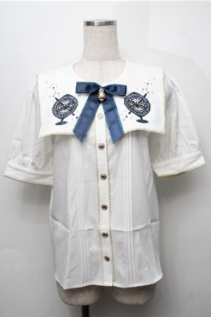 画像: Amavel / Starry Celestialブラウス  グリーンｘ白 S-25-09-07-006-CA-AC-HR-ZS