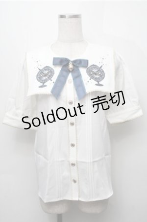 画像: Amavel / Starry Celestialブラウス  グリーンｘ白 S-25-09-07-006-CA-AC-HR-ZS