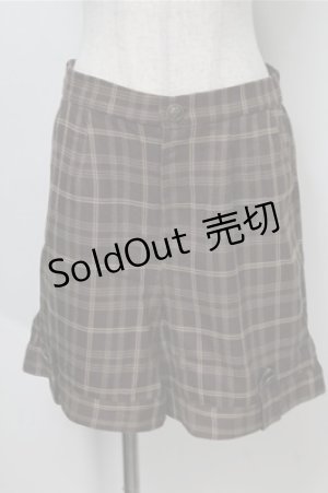 画像: forest song / チェックハーフパンツ  ブラウン S-25-09-07-060-LO-PA-HR-ZS