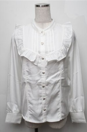 画像: axes femme kawaii / ヴィンテージサテンブラウス  白 S-25-09-07-014-AX-BL-AS-ZS