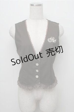 画像: axes femme POETIQUE / 懐中時計刺繍ベスト  ブラウン S-25-09-07-019-AX-TO-HR-ZS
