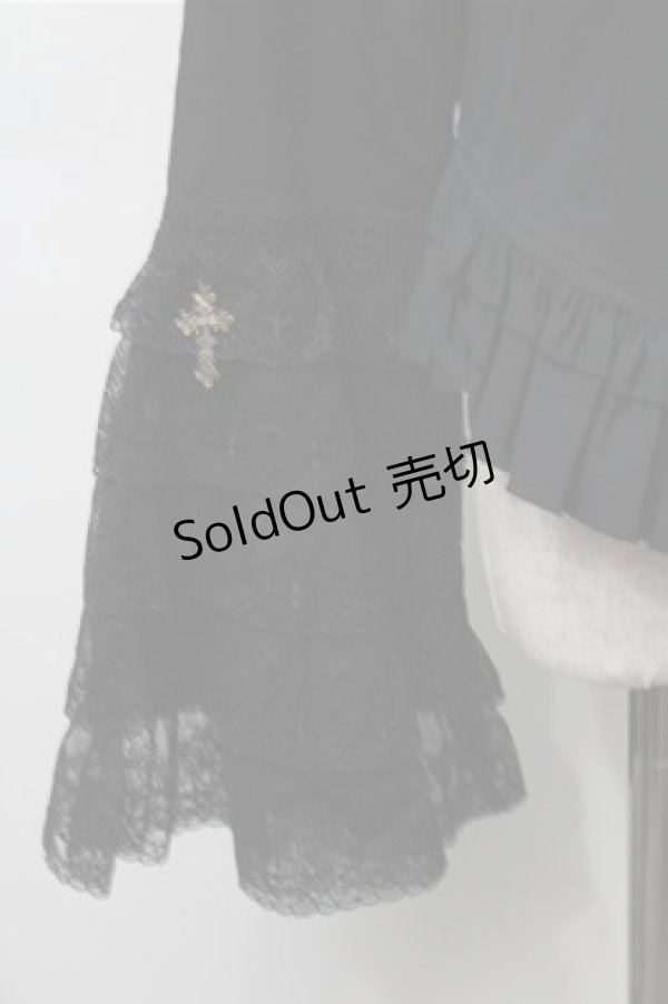 画像3: LOLITA / 立ち襟姫袖ブラウス XL 黒 S-25-09-07-021-LO-BL-HR-ZS (3)