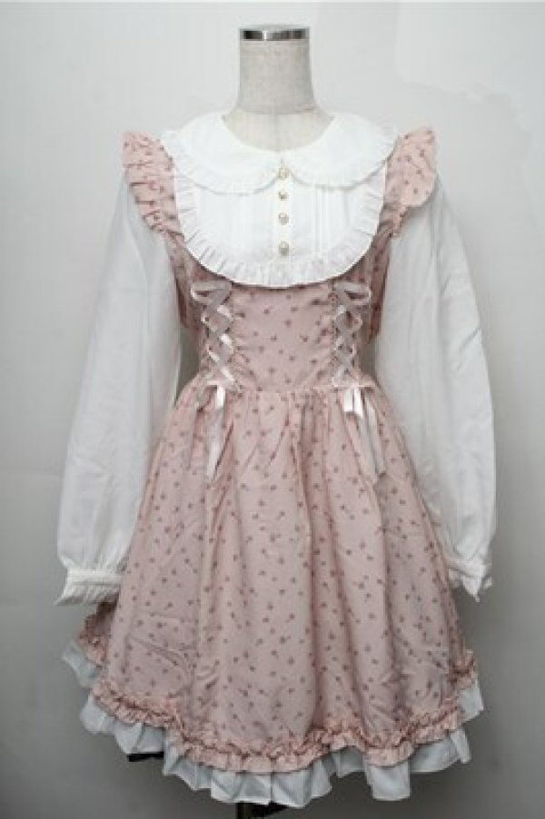 画像1: Amavel / Flower Gardenミドルワンピース  ピンク S-25-09-07-035-CA-OP-HR-ZS (1)