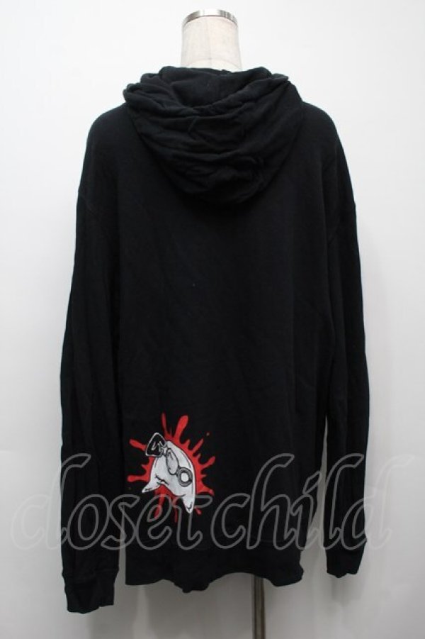 画像2: NieR Clothing / プリントフードプルパーカー  黒 S-25-09-10-038-PU-TO-HR-ZI (2)