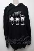 画像1: NieR Clothing / プリントフードプルパーカー  黒 S-25-09-10-039-PU-TO-HR-ZS (1)