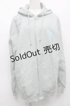 画像: KRY CLOTHING / 「GANMEN」フーディー  スモークグリーン S-25-09-10-041-EL-TO-HR-ZS