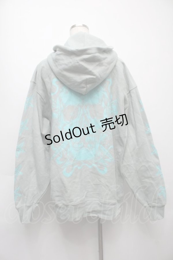 画像2: KRY CLOTHING / 「GANMEN」フーディー  スモークグリーン S-25-09-10-041-EL-TO-HR-ZS (2)