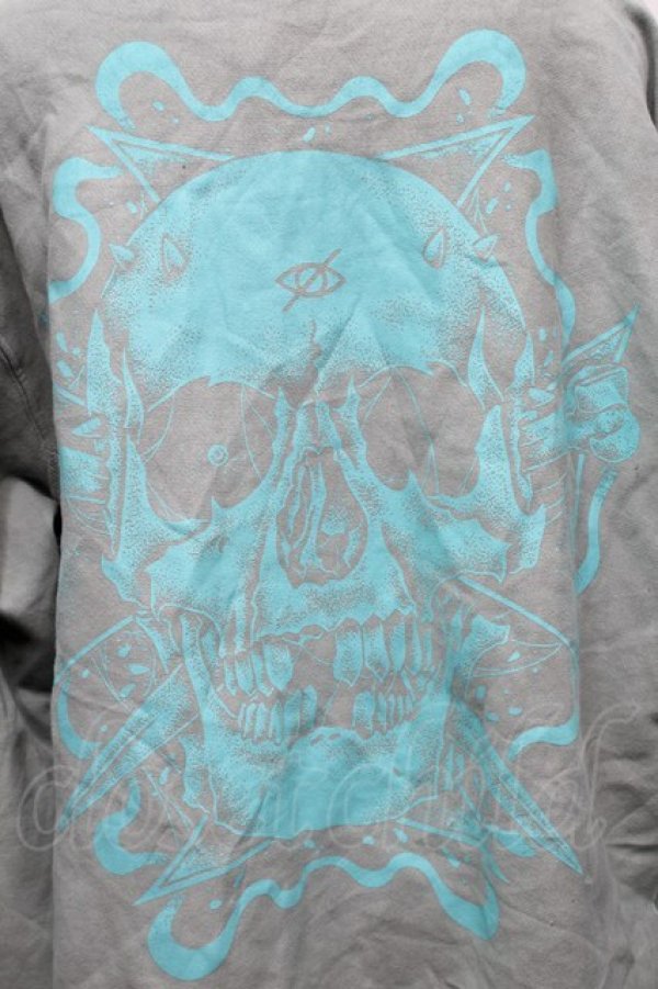 画像3: KRY CLOTHING / 「GANMEN」フーディー  スモークグリーン S-25-09-10-041-EL-TO-HR-ZS (3)