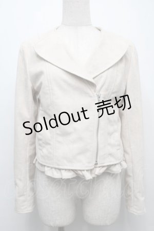 画像: LODISPOTTO / ライダースデザインジャケット  ベージュ S-25-09-10-042-LO-JA-AS-ZS