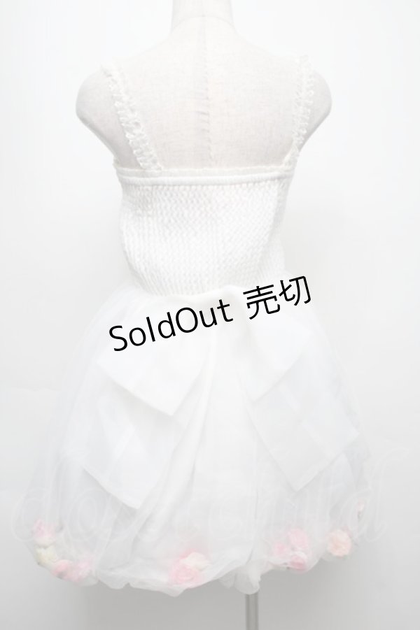 画像2: Swankiss / オーガンジー重ねキャミワンピース  白 S-25-09-10-044-CA-OP-HR-ZS (2)