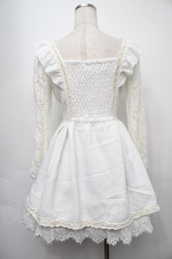 画像2: LIZ LISA / ツイード袖レースワンピース  オフ S-25-09-10-046-LO-OP-HR-ZS (2)