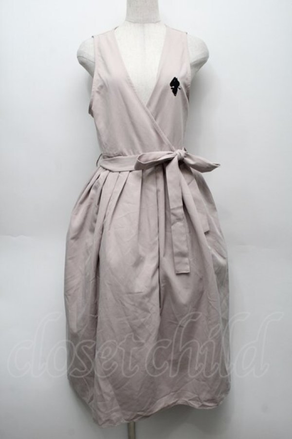 画像1: NieR Clothing / ノースリーブワンピース  ベージュ S-25-09-10-048-PU-TO-HR-ZS (1)