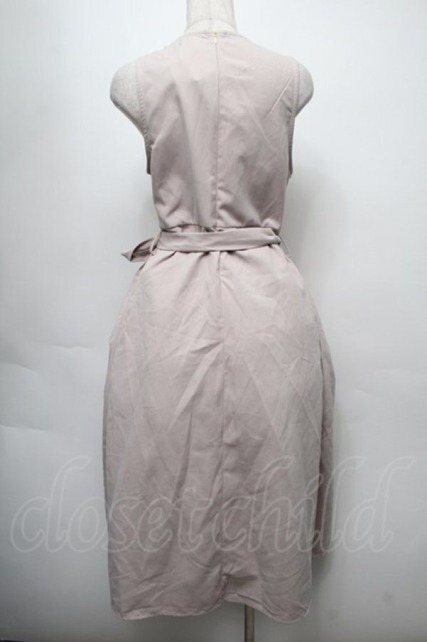画像2: NieR Clothing / ノースリーブワンピース  ベージュ S-25-09-10-048-PU-TO-HR-ZS (2)