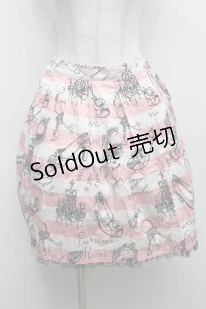 画像: Shirley Temple / ボーダーptスカート  ピンク S-25-09-10-054-ET-SK-ET-ZS