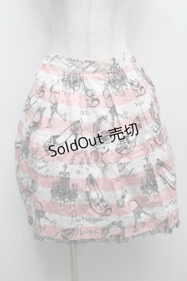 画像1: Shirley Temple / ボーダーptスカート  ピンク S-25-09-10-054-ET-SK-ET-ZS (1)