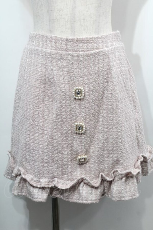 画像1: Princess Melody / ビジューｘツイードスカート  ピンク S-25-09-10-055-EL-SK-HR-ZS (1)