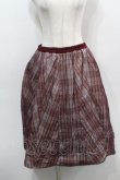 画像1: axes femme / コーデュロイチェックスカート  ワイン S-25-09-10-056-AX-SK-AS-ZS (1)