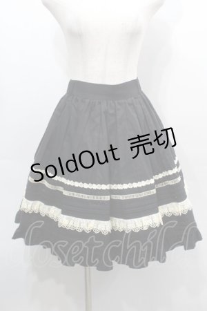 画像: Cornet / ローズレーススカート  黒ｘキナリ S-25-09-10-058-LO-SK-AS-ZS