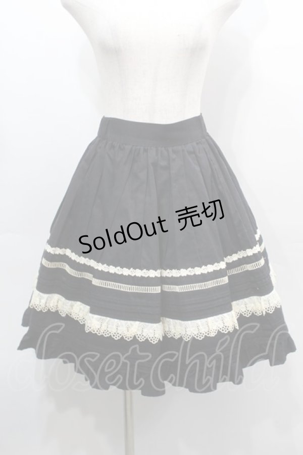 画像1: Cornet / ローズレーススカート  黒ｘキナリ S-25-09-10-058-LO-SK-AS-ZS (1)