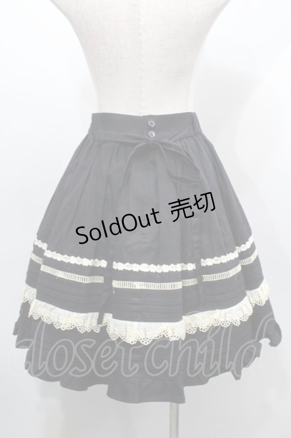 画像2: Cornet / ローズレーススカート  黒ｘキナリ S-25-09-10-058-LO-SK-AS-ZS (2)