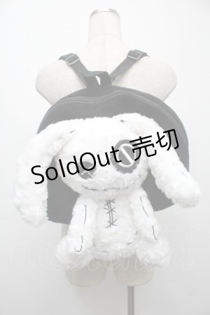 画像: NieR Clothing / Nierちゃん付きリュック  黒ｘ白 S-25-09-10-008-PU-BG-HR-ZS