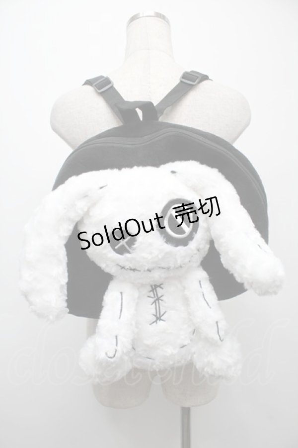 画像1: NieR Clothing / Nierちゃん付きリュック  黒ｘ白 S-25-09-10-008-PU-BG-HR-ZS (1)