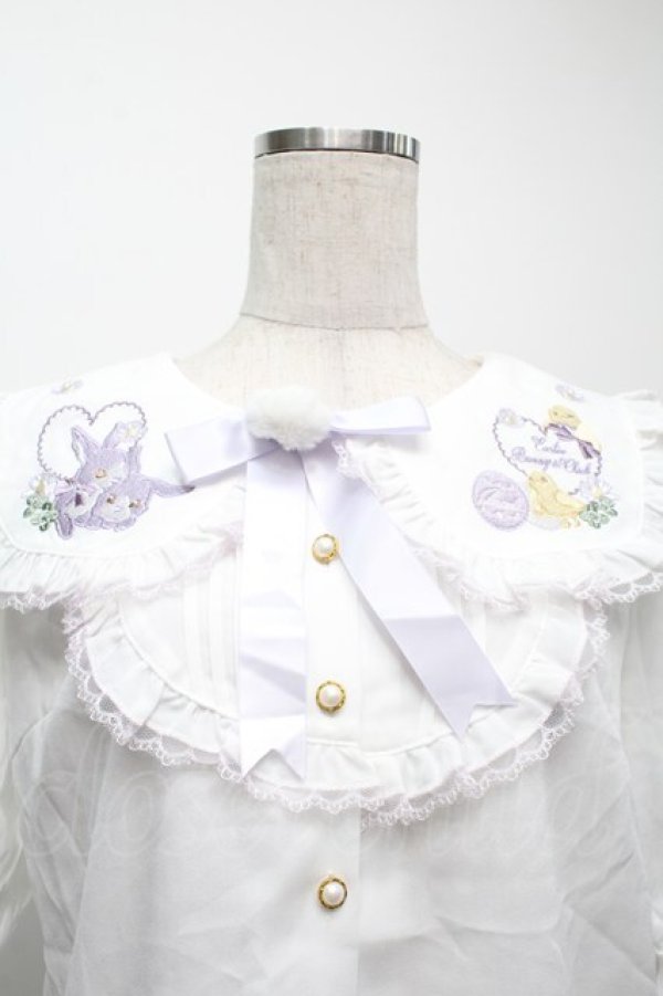 画像4: Amavel / Bunny＆Chick Festival ブラウス  白 S-25-09-10-011-CA-BL-AS-ZS (4)