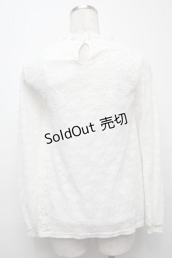 画像2: 【SALE】LOLITA / 総レーストップス  白 S-25-09-10-012-LO-TO-HR-ZT067 (2)