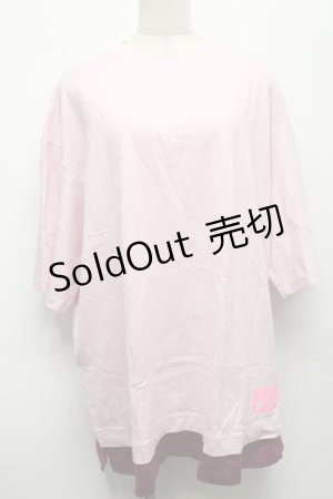画像: MILKBOY / ロゴTシャツ  ピンク S-25-09-10-016-MB-TO-HR-ZT1001G