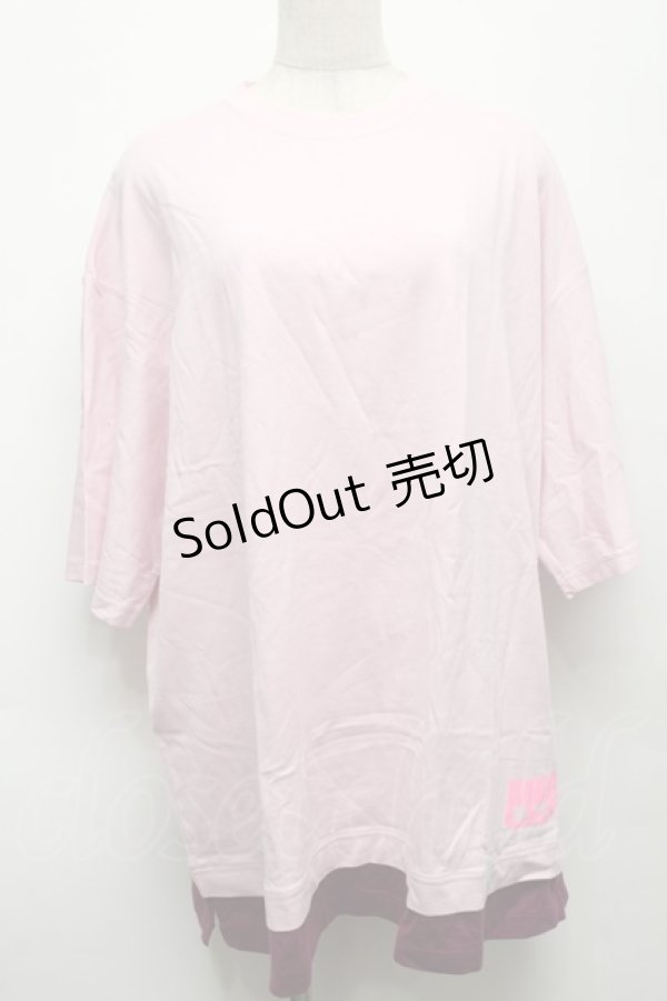画像1: MILKBOY / ロゴTシャツ  ピンク S-25-09-10-016-MB-TO-HR-ZT1001G (1)