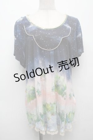 画像: Franche Lippee / pt半袖カットソー  紺 S-25-09-10-019-LO-TO-ET-ZS
