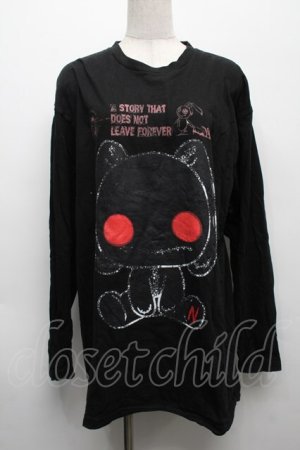 画像: NieR Clothing / プリントロンT  黒 S-25-09-10-023-PU-TO-HR-ZS