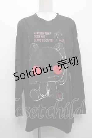 画像: NieR Clothing / プリントロンT  黒 S-25-09-10-023-PU-TO-HR-ZS