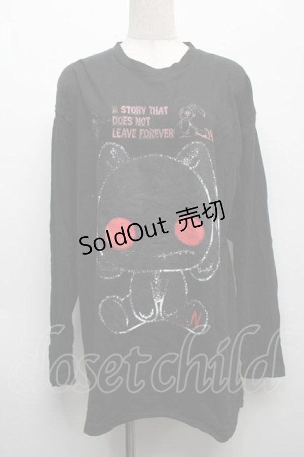 画像1: NieR Clothing / プリントロンT  黒 S-25-09-10-023-PU-TO-HR-ZS (1)