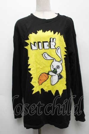 画像: NieR Clothing / プリントロンT  黒 S-25-09-10-024-PU-TO-HR-ZS
