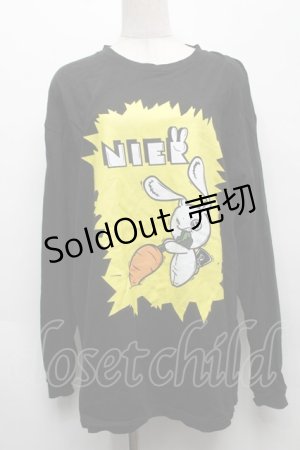 画像: NieR Clothing / プリントロンT  黒 S-25-09-10-024-PU-TO-HR-ZI