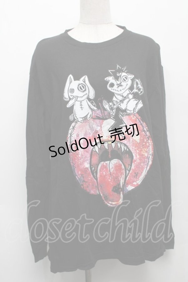 画像1: NieR Clothing / プリントロンT  黒 S-25-09-10-027-PU-TO-HR-ZI (1)