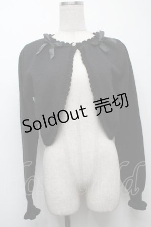 画像: m petit by misako / リボンニットボレロ M 黒 S-25-09-10-029-LO-TO-AS-ZS