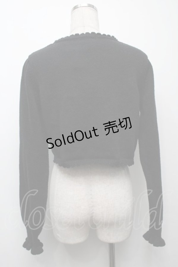 画像2: m petit by misako / リボンニットボレロ M 黒 S-25-09-10-029-LO-TO-AS-ZS (2)