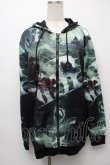 画像1: NieR Clothing / 転写ZIPパーカー  グリーン S-25-09-10-033-PU-TO-HR-ZI (1)