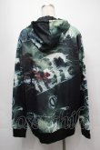 画像2: NieR Clothing / 転写ZIPパーカー  グリーン S-25-09-10-033-PU-TO-HR-ZI (2)
