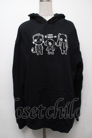 画像: NieR Clothing / プリントフードプルパーカー  黒 S-25-09-10-036-PU-TO-HR-ZS